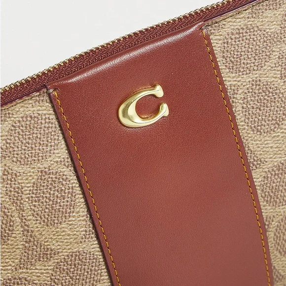 Signature Brown Wristlet by Coach - Picture 5 of 9